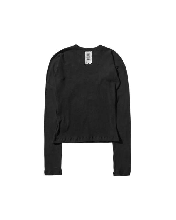 Tシャツ・カットソー ILLIGO Vintage Rose Long Sleeve Black 25SPTOP06BK Black wide sleeved t-shirt - Plan C