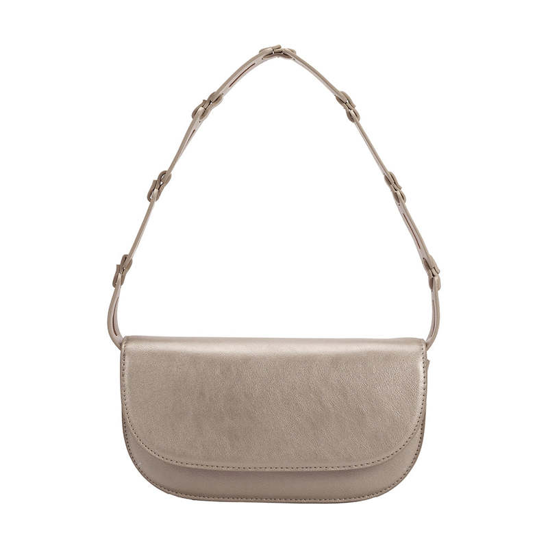 Melie Bianco Inez Pewter Recycled Vegan Shoulder Bag