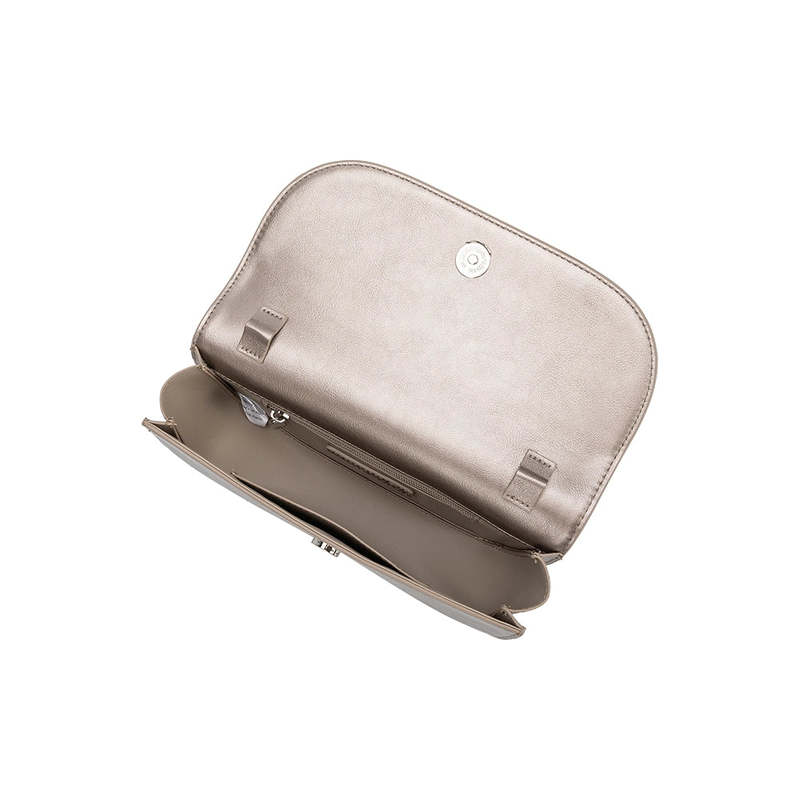 Melie Bianco Inez Pewter Recycled Vegan Shoulder Bag