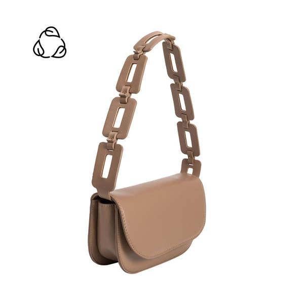 Melie Bianco Inez Pewter Recycled Vegan Shoulder Bag