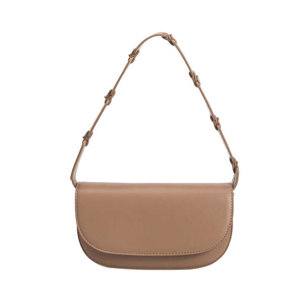Melie Bianco Inez Pewter Recycled Vegan Shoulder Bag