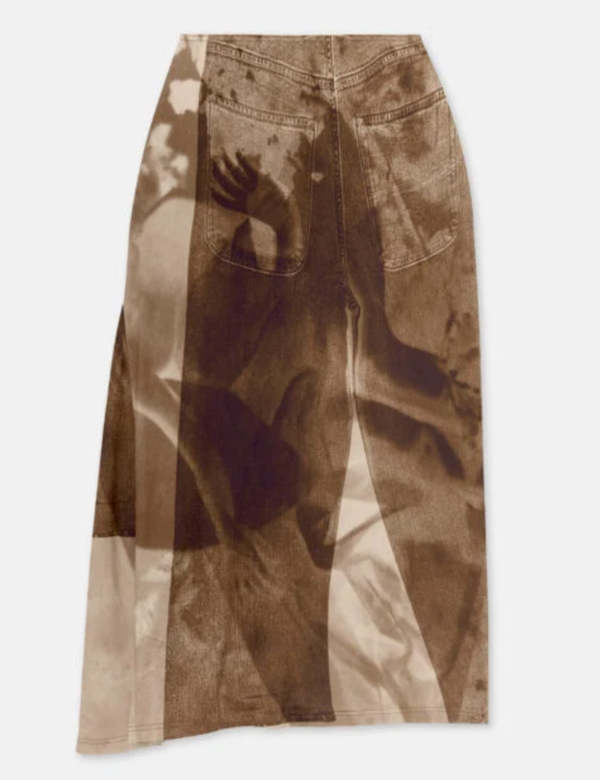 Elliss Jersey Sepia Handy Jean Ankle Skirt