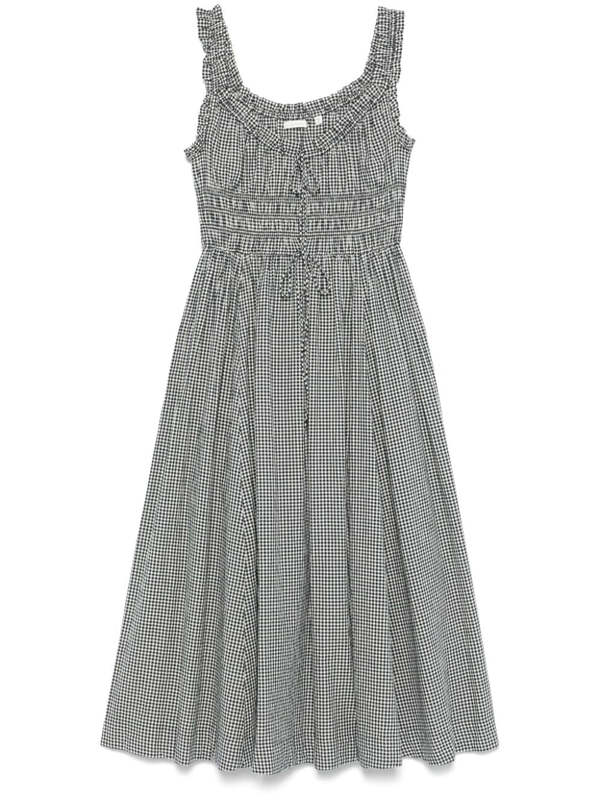 den emmaretta gingham cotton maxi dress DEN