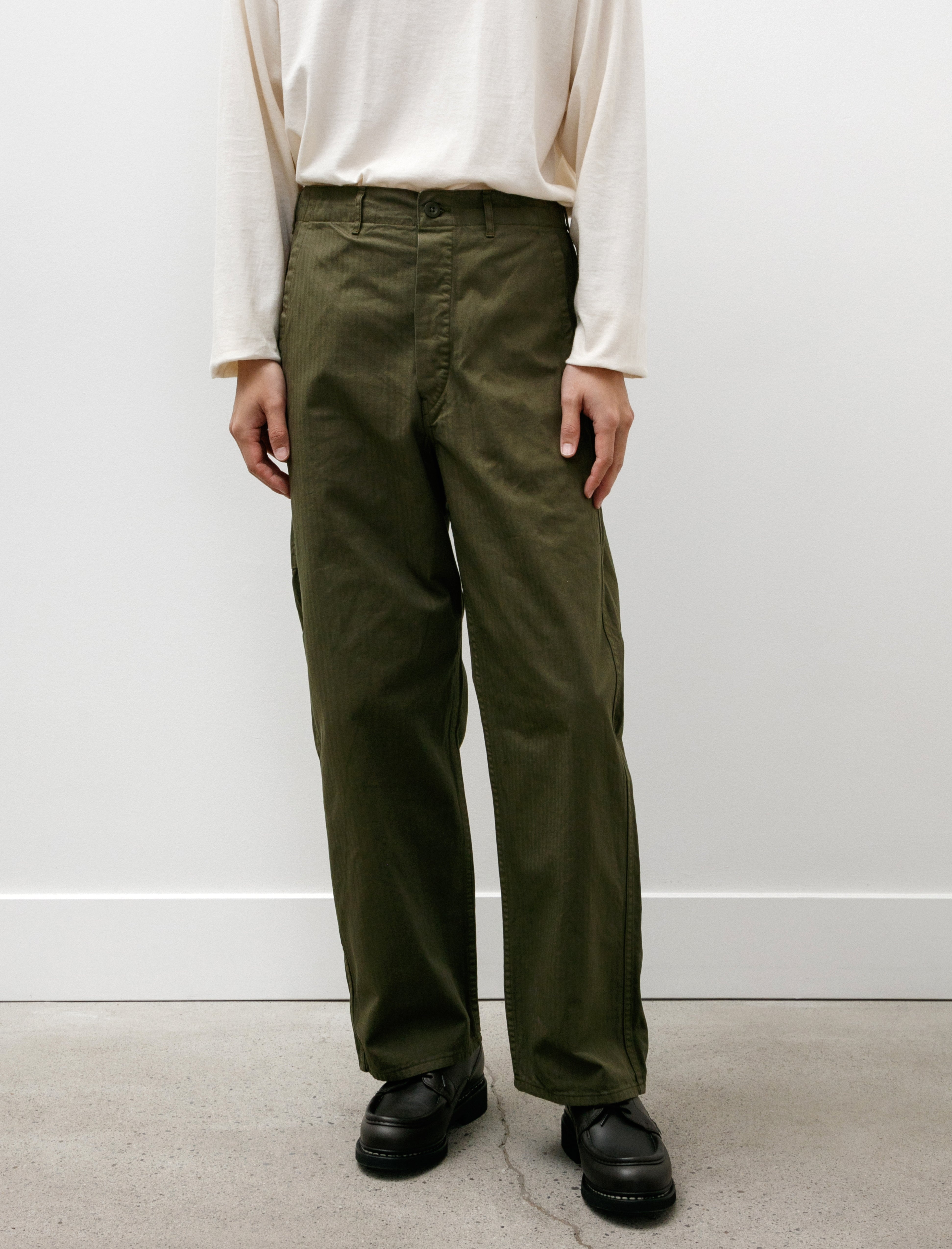 Orslow Wide Fit French Work Pants - Army Green | Garmentory
