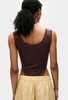 Silk Laundry Jersey Modal Cutaway Bodysuit - Cacao - Thumbnail 2