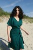 Linenfox Mimosa Linen Dress - Emerald Green - Thumbnail 2