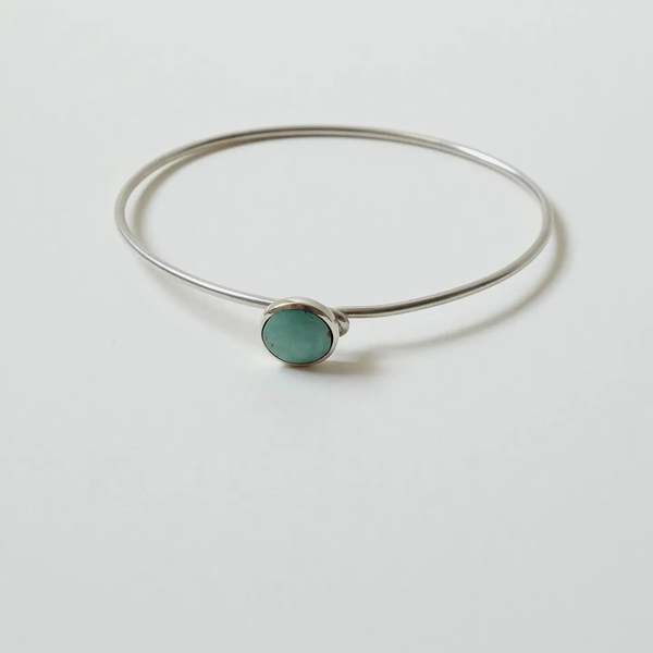 Sarah Safavi Jewelry Token Bangle - Turquoise