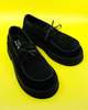 TAKAHIROMIYASHITA The Soloist. Suede Creeper Boat Shoes - Black - Thumbnail 1