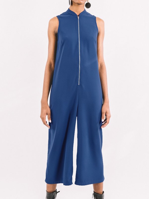 Dixon Jumpsuit / Blue Georgette Dixon Jumpsuit / Blue Georgette