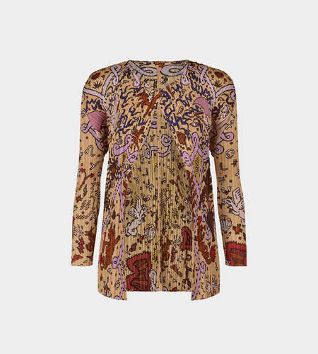 Issey Miyake Pleats Please Mellow Pleats Cardigan - Pink