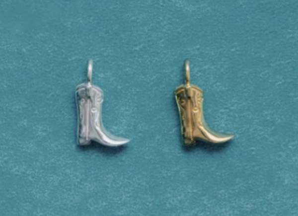 Wolf Circus Mini Cowboy Boot Charm - 14k Gold Plated/Sterling Silver