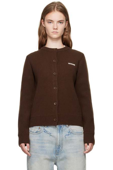 We11done Logo Jacquard Cardigan - Black/White | Garmentory