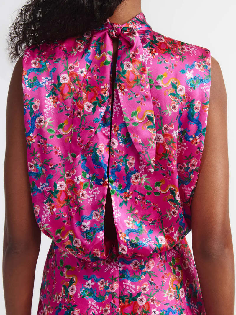 saloni fleur midi dress pink Fleur Midi Dress