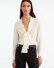 Nili Lotan Angelique Tie Neck Blouse - Ivory - Thumbnail 1