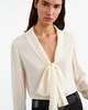 Nili Lotan Angelique Tie Neck Blouse - Ivory - Thumbnail 2