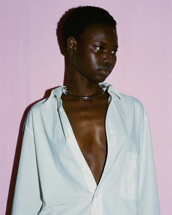 Annika Inez Glassy Collar - Clear/Charcoal Grey Annika Inez Glassy Collar - Clear/Charcoal Grey