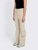 Open YY Corduroy Loose Bootcut Pants - Cream - Thumbnail 2