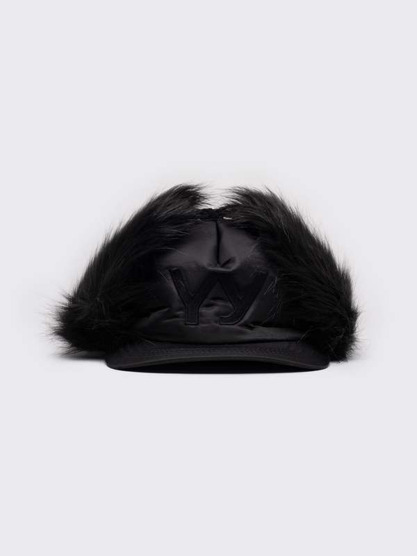 Open YY Faux Fur Earflap Cap Black キャップ Open YY Faux Fur Earflap Cap - Black | Garmentory