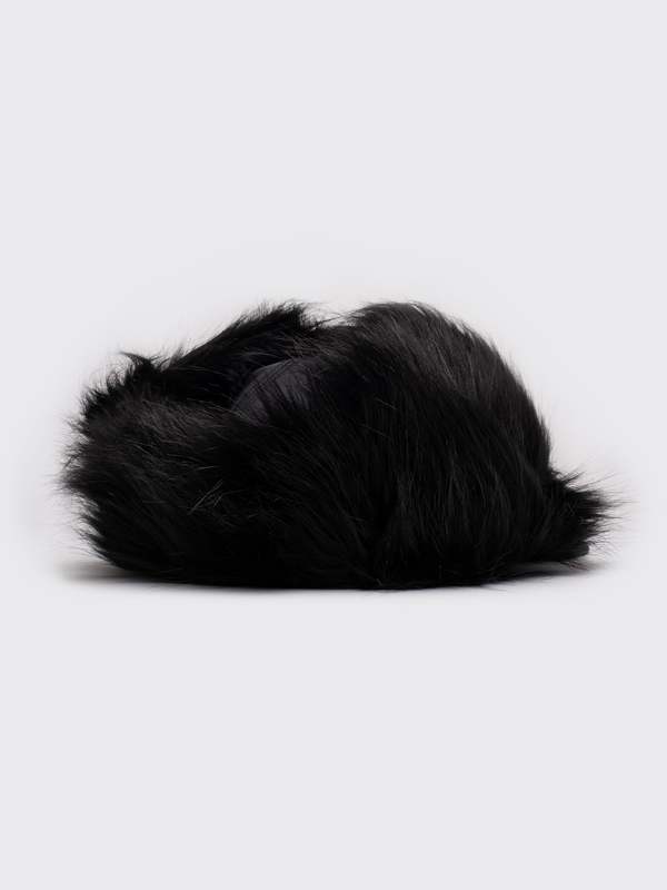 Open YY Faux Fur Earflap Cap - Black | Garmentory
