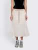 Open YY Shaggy Fur Track Skirt - Cream - Thumbnail 1