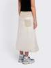 Open YY Shaggy Fur Track Skirt - Cream - Thumbnail 3