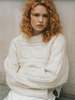 House of Dagmar Curved Cable Knit Sweater - Off White - Thumbnail 1