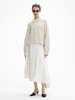 House of Dagmar Curved Cable Knit Sweater - Off White - Thumbnail 4
