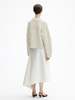 House of Dagmar Curved Cable Knit Sweater - Off White - Thumbnail 5