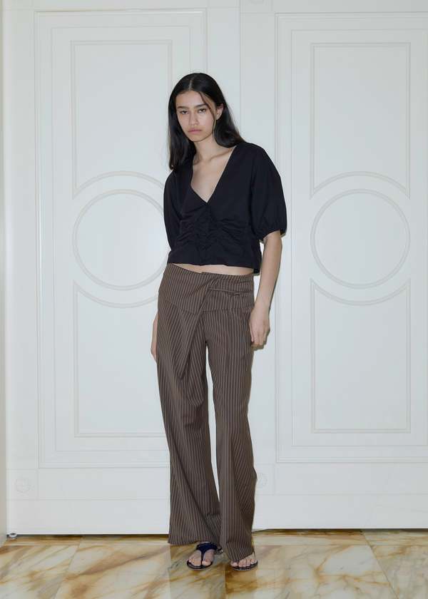 Folded Stripe Pants