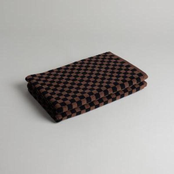 Baina Josephine Hand Towel - Tabac/Noir