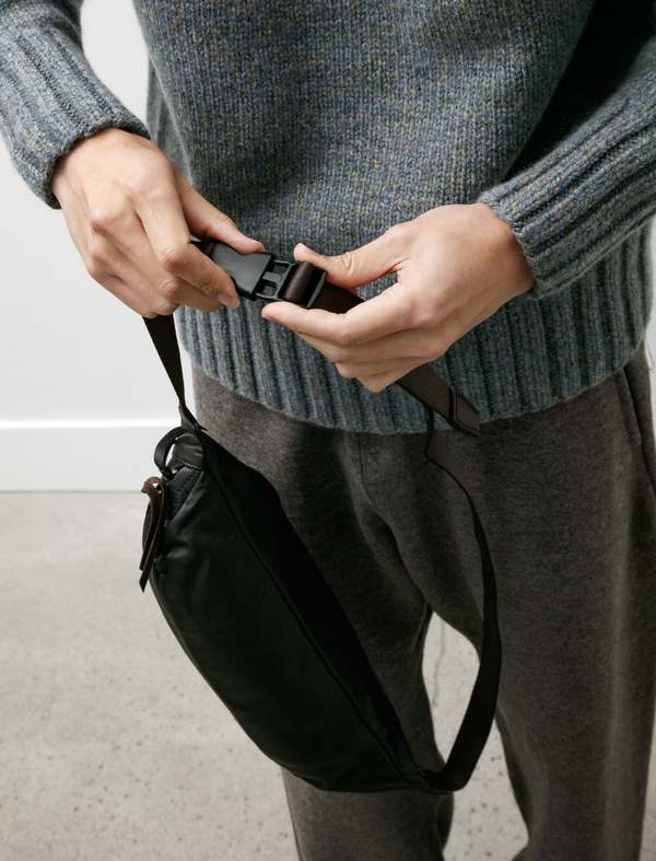 Hender Scheme Cow Waist Pouch Bag - Choco | Garmentory