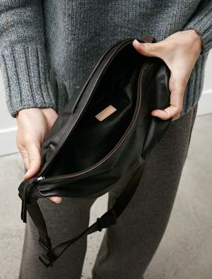 Hender Scheme Cow Waist Pouch Bag - Choco | Garmentory