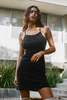 Gil Rodriguez Pointelle Miro Mini Dress - Black - Thumbnail 2