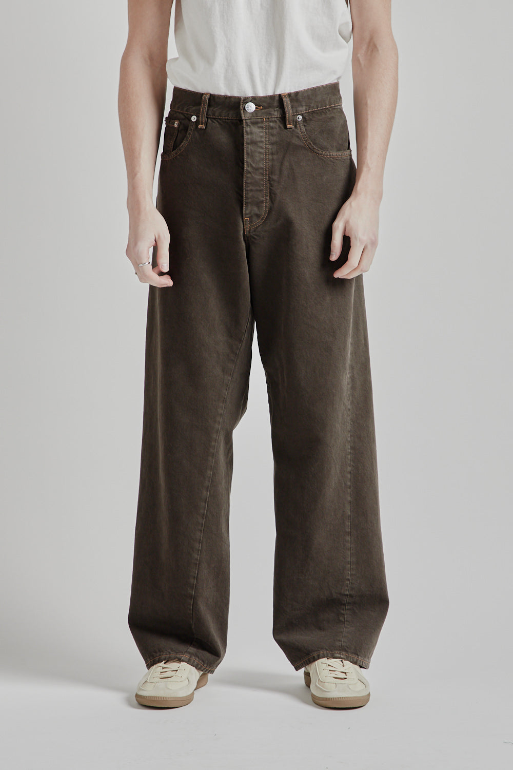 Sunflower Wide Twist Jeans - Vintage Brown | Garmentory