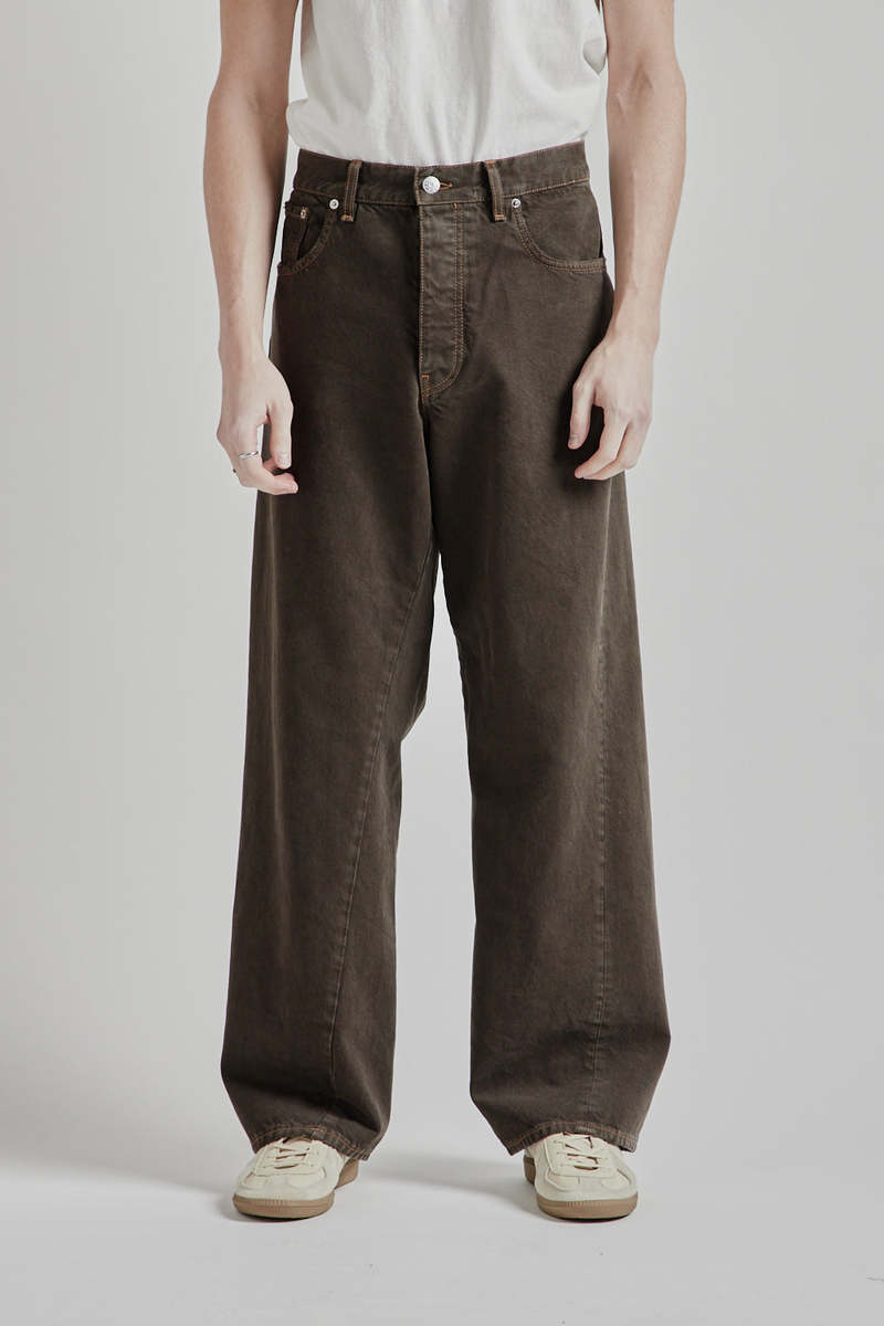 Sunflower Wide Twist Jeans - Vintage Brown | Garmentory