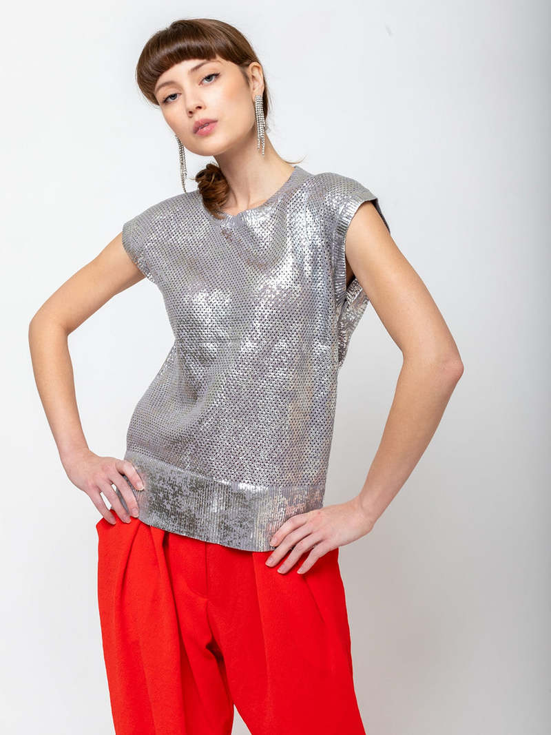 Rachel Comey Reis Sweater Vest - Silver Rachel Comey Reis Sweater Vest - Silver