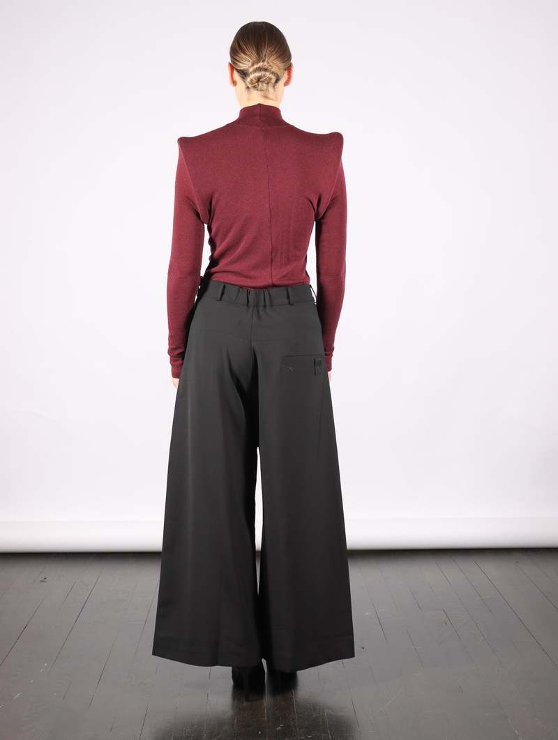 Serienumerica Asymmetric Trousers - Black Serienumerica Asymmetric Trousers - Black