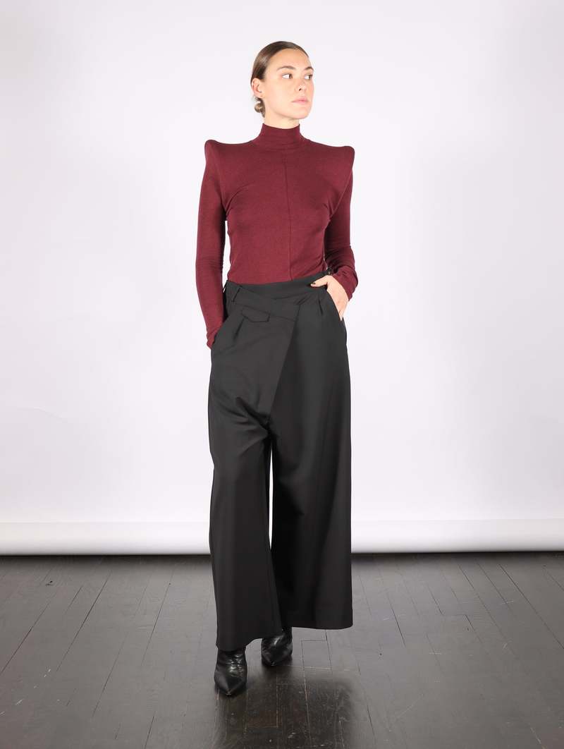 Serienumerica Asymmetric Trousers - Black Serienumerica Asymmetric Trousers - Black