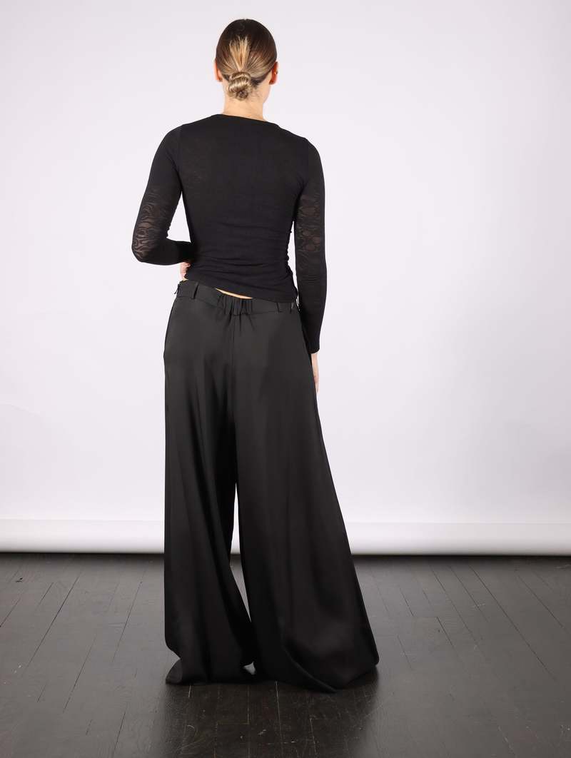 Serienumerica Wide Leg Trousers - Black Serienumerica Wide Leg Trousers - Black