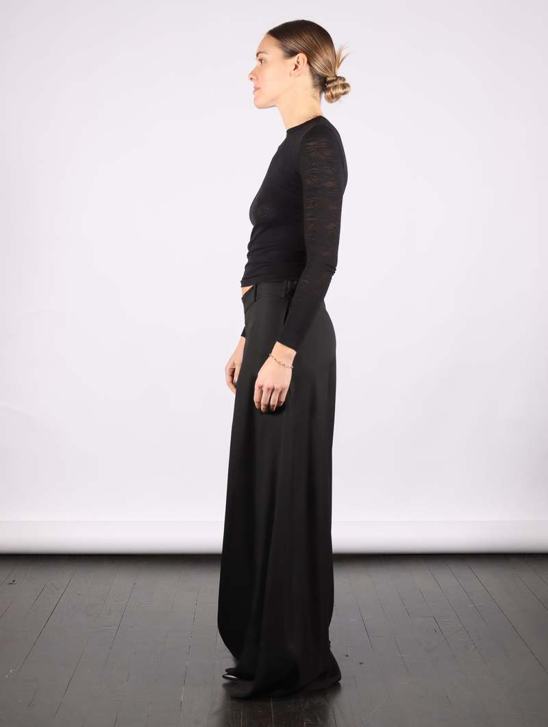 Serienumerica Wide Leg Trousers - Black Serienumerica Wide Leg Trousers - Black