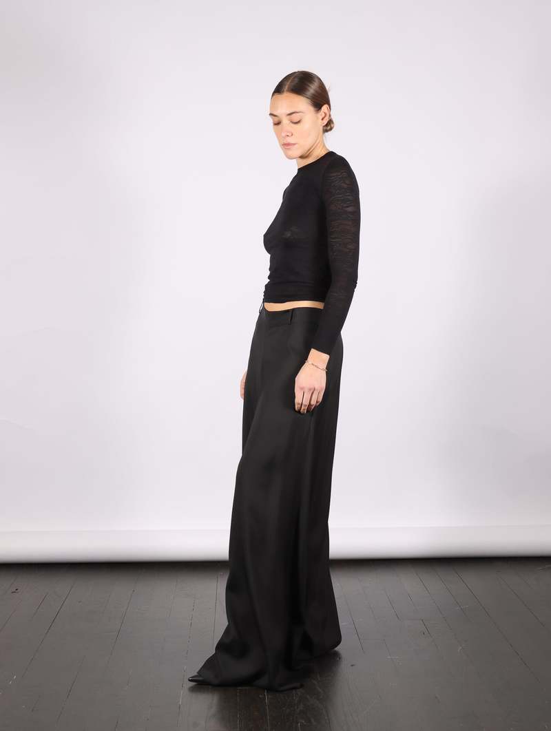 Serienumerica Wide Leg Trousers - Black Serienumerica Wide Leg Trousers - Black