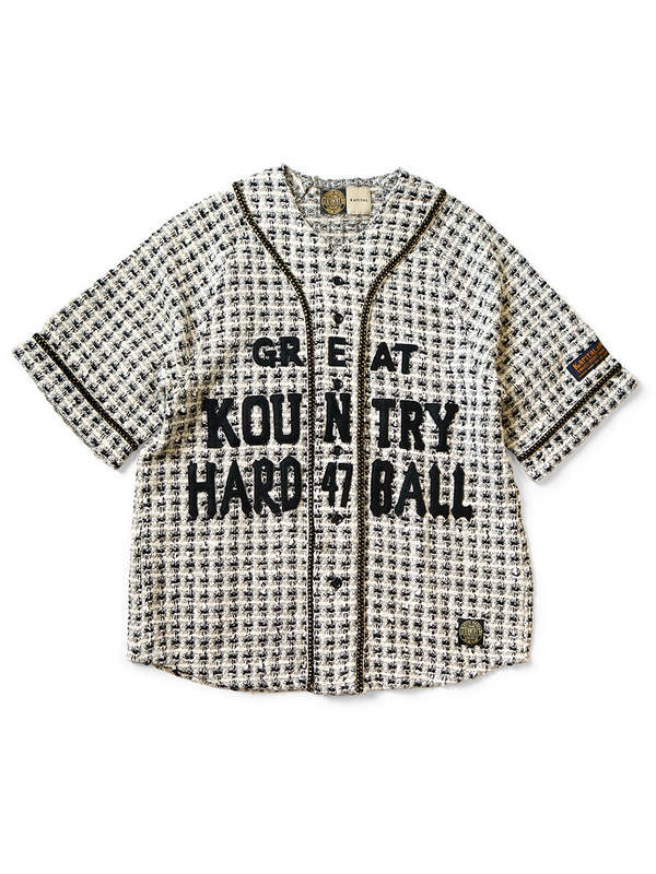 Kapitalファンシーツィード GREAT KOUNTRY ベースボールシャツ Kapital Fancy Tweed Great Kountry Baseball Shirt | Garmentory