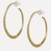 Lulu Designs Amaya Large Hammered Hoops - Thumbnail 2