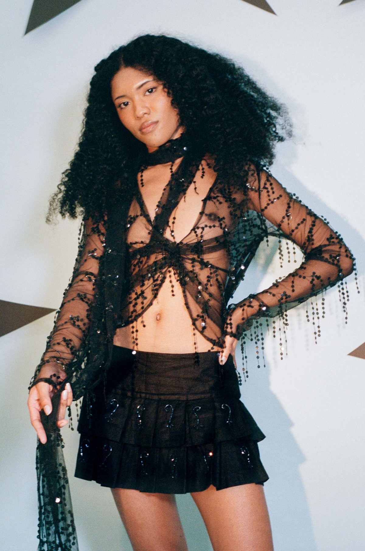 PARIS GEORGIA Fringe Top - Black | Garmentory