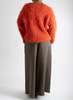 LOOK V-Neck Fuzzy Sweater - Flame - Thumbnail 4