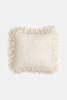 Erica Tanov Merino Wool Fringe Pillow - Winter White - Thumbnail 2