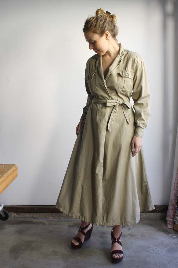 Safari Savannah Midi Wrap Dress - Rust main image 1