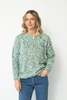 Knit Henley - Green Melange - Thumbnail 3