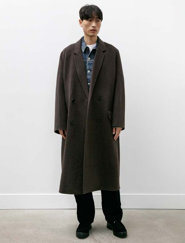 Acne Studios Double Breasted Wool Coat - Anthracite Grey | Garmentory