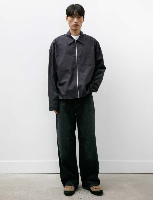 Acne Studios Zip Up Shirt - Charcoal Black | Garmentory